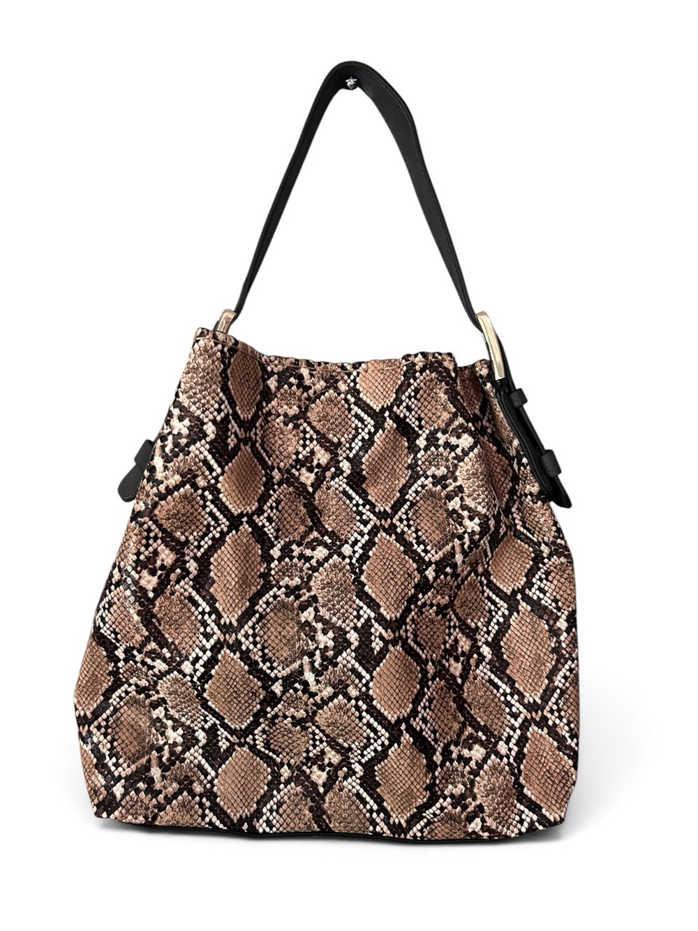 Jen & Co Python Print Bag in a Bag Hobo Bag With Crossbody Bag Inside
